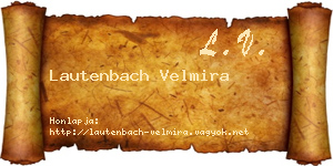 Lautenbach Velmira névjegykártya